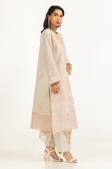 UAE-3PC Paper Cotton Embroidered Suit IUSTKSD-2204