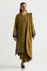 UAE-3PC Pashmina Embroidered Suit