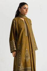 UAE-3PC Pashmina Embroidered Suit