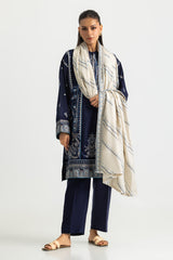 UAE-3PC Pashmina Embroidered Suit