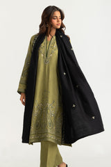 UAE-3PC Pashmina Embroidered Suit