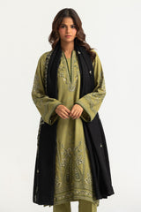 UAE-3PC Pashmina Embroidered Suit