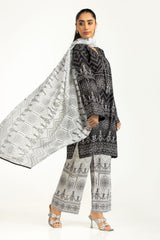 UAE-3PC Printed Lawn Suit IUSTKSD-1309