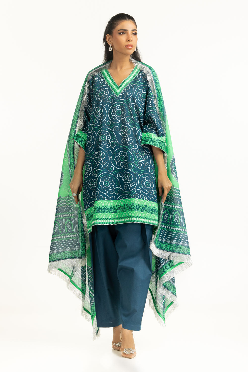 UAE-3PC Printed Lawn Suit IUSTKSD-1412