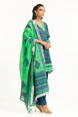 UAE-3PC Printed Lawn Suit IUSTKSD-1412