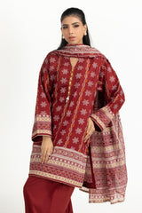 UAE-3PC Printed Lawn Suit IUSTKSD-2032