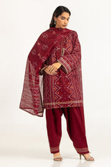UAE-3PC Printed Lawn Suit IUSTKSD-2141