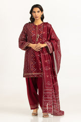 UAE-3PC Printed Lawn Suit IUSTKSD-2141
