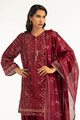 UAE-3PC Printed Lawn Suit IUSTKSD-2141