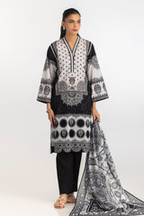 UAE-3PC Printed Lawn Suit IUSTKSD-2184