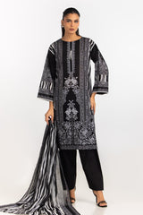 UAE-3PC Printed Lawn Suit IUSTKSD-2185