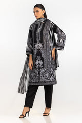UAE-3PC Printed Lawn Suit IUSTKSD-2185