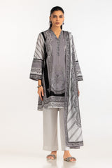 UAE-3PC Printed Lawn Suit IUSTKSD-2193