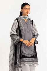 UAE-3PC Printed Lawn Suit IUSTKSD-2193