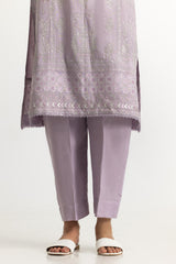 UAE- 3PC Raw Silk Embroidered Suit With Shimmer Embroidered Dupatta