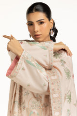 UAE-3PC Rawsilk Embroidered Suit IUSTKSD-1184