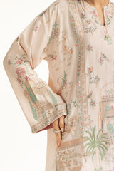 UAE-3PC Rawsilk Embroidered Suit IUSTKSD-1184