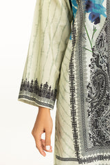 UAE-3PC Self Jacquard Printed Suit IUSTKSD-1170