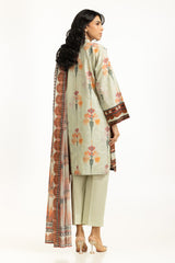 UAE- 3PC Self Jacquard Printed Suit