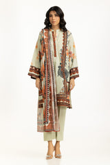 UAE- 3PC Self Jacquard Printed Suit