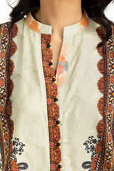 UAE- 3PC Self Jacquard Printed Suit