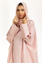 UAE-3PC Shimmer Georgette Abaya And Embellished Inner With Scarf IPAB-22157