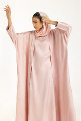 UAE-3PC Shimmer Georgette Abaya And Embellished Inner With Scarf IPAB-22157