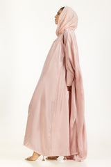 UAE-3PC Shimmer Georgette Abaya And Embellished Inner With Scarf IPAB-22157