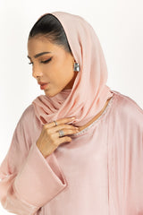 UAE-3PC Shimmer Georgette Abaya And Embellished Inner With Scarf IPAB-22157