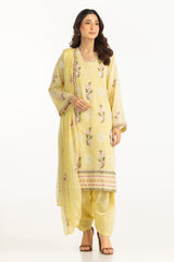 UAE-3PC Swiss Voile Embroidered Suit IUSTKSD-2151