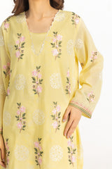 UAE-3PC Swiss Voile Embroidered Suit IUSTKSD-2151