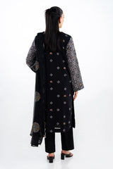 UAE-3PC Swiss Voile Embroidered Suit IUSTKSD-2296