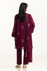 UAE-3PC Swiss Voile Embroidered Suit