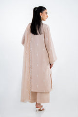 UAE-3PC Swiss Voile Embroidered Suit IUSTKSD-2320