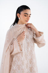 UAE-3PC Swiss Voile Embroidered Suit IUSTKSD-2320