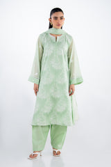 UAE- 3PC Swiss Voile Embroidered Suit