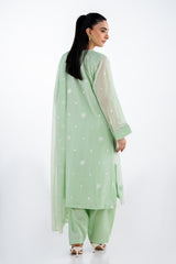 UAE- 3PC Swiss Voile Embroidered Suit