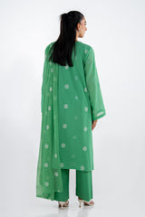 UAE-3PC Swiss Voile Embroidered Suit IUSTKSD-2326