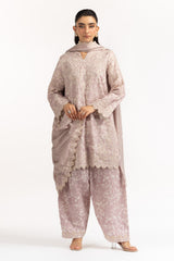 UAE-3PC Tennis Net Printed Suit With Embroidered IPSTD-44866