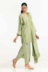 UAE-3PC Viscose Rawsilk Embroidered Suit IPSTD-77421
