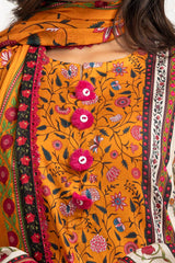 UAE-3PC Lawn Printed Suit IUSTKSD-663