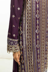 UAE-3PC Chiffon Embroidered Suit IUSTKSD-654