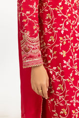 UAE-3PC Chiffon Embroidered Suit IUSTKSD-765