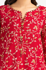 UAE-3PC Chiffon Embroidered Suit IUSTKSD-765