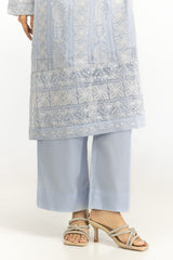 UAE-3PC Dyed Chiffon Embroidered Suit IUSTKSD-763