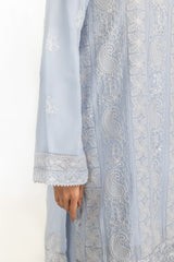 UAE-3PC Dyed Chiffon Embroidered Suit IUSTKSD-763