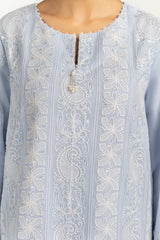 UAE-3PC Dyed Chiffon Embroidered Suit IUSTKSD-763
