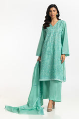 UAE-3PC Lawn Embroidered Suit IUSTKSD-547