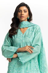 UAE-3PC Lawn Embroidered Suit IUSTKSD-547