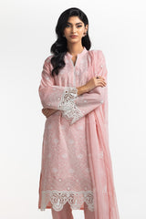 UAE-3PC Lawn Embroidered Suit IUSTKSD-593